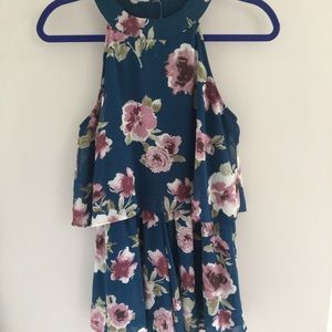 Blue/Teal Floral Altard State Romper
